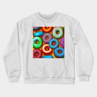 Colorful Donuts Orange Crewneck Sweatshirt